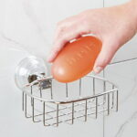 iDesign Reo Stainless Steel Power Lock Soap Dish