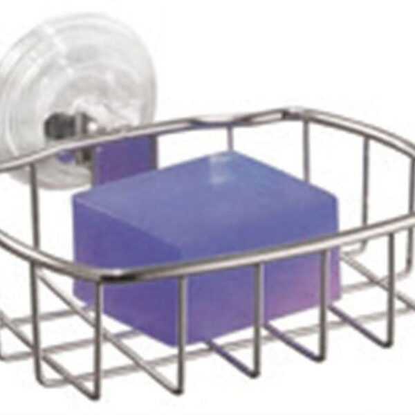 iDesign Reo Stainless Steel Power Lock Soap Dish