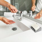 iSoapStone Premium Self-Draining Silicone Soap Dish: Waterfall Bar Holder Tray with Drain Saver, Anti-Slip Kitchen & Bathroom Accessory for Sponges and Bar Soaps -...