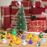 Joyfy 120 Pcs Rubber Ducks, Mini Rubber Duckie Toys with Mesh Carry Bag for Kids Baby Bath Shower Toys, Birthday Gifts, Summer Beach Pool Activity, Party Favors
