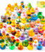 Joyfy 120 Pcs Rubber Ducks, Mini Rubber Duckie Toys with Mesh Carry Bag for Kids Baby Bath Shower Toys, Birthday Gifts, Summer Beach Pool Activity, Party Favors
