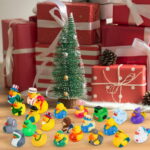 Joyfy 30 Pcs Rubber Ducks, Random Assortment Mini Rubber Duckie Toys for Kids Baby Bath Pool Toys, Christmas & Birthday Gifts, Party Favors for Halloween, Easter Egg Fillers