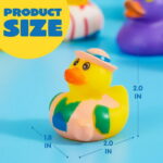 Joyfy 30 Pcs Rubber Ducks, Random Assortment Mini Rubber Duckie Toys for Kids Baby Bath Pool Toys, Christmas & Birthday Gifts, Party Favors for Halloween, Easter Egg Fillers