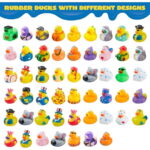 Joyfy 30 Pcs Rubber Ducks, Random Assortment Mini Rubber Duckie Toys for Kids Baby Bath Pool Toys, Christmas & Birthday Gifts, Party Favors for Halloween, Easter Egg Fillers