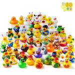 Joyfy 60 Pcs Rubber Ducks for Jeep, Mini Rubber Duckie Toys with Mesh Carry Bag for Kids Baby Bath Shower Toys, Christmas & Birthday Gifts, Halloween Party Favors, Easter Egg...