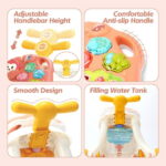 JoyStone 2-in-1 Baby Walker and Learning Push Toy with Music Table, for Toddlers 6–18 Months