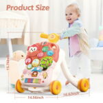 JoyStone 2-in-1 Baby Walker and Learning Push Toy with Music Table, for Toddlers 6–18 Months