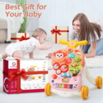 JoyStone 2-in-1 Baby Walker and Learning Push Toy with Music Table, for Toddlers 6–18 Months