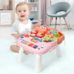JoyStone 2-in-1 Baby Walker and Learning Push Toy with Music Table, for Toddlers 6–18 Months