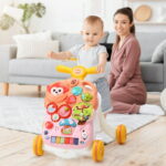 JoyStone 2-in-1 Baby Walker and Learning Push Toy with Music Table, for Toddlers 6–18 Months