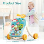 JoyStone 2-in-1 Baby Walker with Musical Play Table, Sit to Stand Toddler Learning Push Toys for 6-18 Months