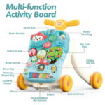 JoyStone 2-in-1 Baby Walker with Musical Play Table, Sit to Stand Toddler Learning Push Toys for 6-18 Months