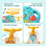 JoyStone 2-in-1 Baby Walker with Musical Play Table, Sit to Stand Toddler Learning Push Toys for 6-18 Months