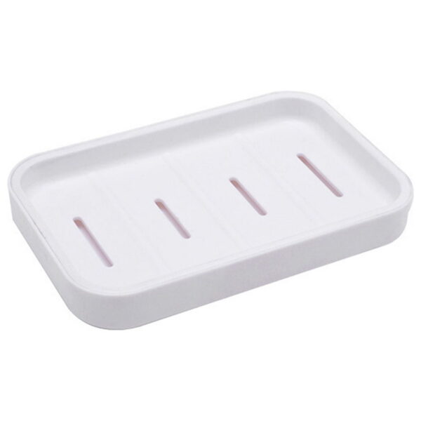 Kafsov 2-Pack Soap Dish Set, Portable Double Layer Plastic Soap Holder for Shower, Kitchen & Bathroom Accessories, Durable Drainage Design White
