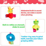 Keyohome Kid Baby Crib Cot Pram Hanging Rattles Spiral Stroller and Car Seat Toy with Ringing Bell