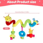 Keyohome Kid Baby Crib Cot Pram Hanging Rattles Spiral Stroller and Car Seat Toy with Ringing Bell