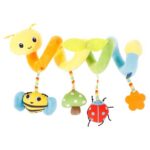 Keyohome Spiral Car Seat Toy,Stroller Activity Toy,Baby Sensory Toys,Crib Hanging Rattles Toys with Ringing Bell for Babies Boys and Girls