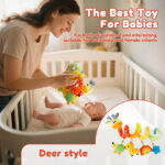 Keyohome Spiral Car Seat Toy,Stroller Activity Toy,Baby Sensory Toys,Crib Hanging Rattles Toys with Ringing Bell for Babies Boys and Girls