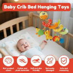 Keyohome Spiral Car Seat Toy,Stroller Activity Toy,Baby Sensory Toys,Crib Hanging Rattles Toys with Ringing Bell for Babies Boys and Girls