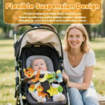 Keyohome Spiral Car Seat Toy,Stroller Activity Toy,Baby Sensory Toys,Crib Hanging Rattles Toys with Ringing Bell for Babies Boys and Girls