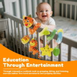 Keyohome Spiral Car Seat Toy,Stroller Activity Toy,Baby Sensory Toys,Crib Hanging Rattles Toys with Ringing Bell for Babies Boys and Girls
