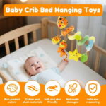 Keyohome Spiral Car Seat Toy,Stroller Activity Toy,Baby Sensory Toys,Crib Hanging Rattles Toys with Ringing Bell for Babies Boys and Girls