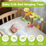 Keyohome Spiral Car Seat Toy,Stroller Activity Toy,Baby Sensory Toys,Crib Hanging Rattles Toys with Ringing Bell for Babies Boys and Girls