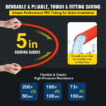 KFFKFF 1/2 inch X 300 Feet Pex Tube Coil - EVOH PEX-B Pipe for Residential Commercial Radiant Floor Heating Pex Pipe (1/2" O2-Barrier, 300Ft/Red) Oxygen O2 Barrier PEX Tubing