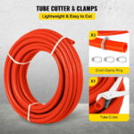 KFFKFF 1/2 inch X 300 Feet Pex Tube Coil - EVOH PEX-B Pipe for Residential Commercial Radiant Floor Heating Pex Pipe (1/2" O2-Barrier, 300Ft/Red) Oxygen O2 Barrier PEX Tubing