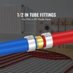 KFFKFF Pipe Accessories, 1/2" 50PCS Brass Pipe Accessories, Clamp-secured Direct-Flow Pipe Connector Brass Air Accessories, Robust Plumbing Accessories Tube Adapter for...