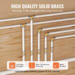 KFFKFF Pipe Accessories, 1/2" 50PCS Brass Pipe Accessories, Clamp-secured Direct-Flow Pipe Connector Brass Air Accessories, Robust Plumbing Accessories Tube Adapter for...
