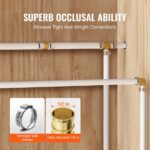 KFFKFF Pipe Accessories, 1/2" 50PCS Brass Pipe Accessories, Clamp-secured Direct-Flow Pipe Connector Brass Air Accessories, Robust Plumbing Accessories Tube Adapter for...