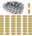 KFFKFF Pipe Accessories, 1/2" 50PCS Brass Pipe Accessories, Clamp-secured Direct-Flow Pipe Connector Brass Air Accessories, Robust Plumbing Accessories Tube Adapter for...