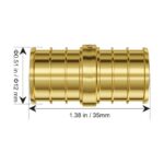 KFFKFF Pipe Accessories, 1/2" 50PCS Brass Pipe Accessories, Clamp-secured Direct-Flow Pipe Connector Brass Air Accessories, Robust Plumbing Accessories Tube Adapter for...