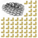 KFFKFF Pipe Accessories, 3/4" Set of 50 Brass Pipe Accessories, Clamp Design Elbow Pipe Link Brass Air Accessories, Robust Plumbing Tube Adapters for Heating/Shower...