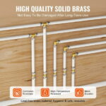 KFFKFF Pipe Accessories, 3/4" Set of 50 Brass Pipe Accessories, Clamp Design Elbow Pipe Link Brass Air Accessories, Robust Plumbing Tube Adapters for Heating/Shower...