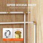 KFFKFF Pipe Accessories, 3/4" Set of 50 Brass Pipe Accessories, Clamp Design Elbow Pipe Link Brass Air Accessories, Robust Plumbing Tube Adapters for Heating/Shower...