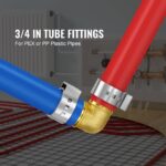 KFFKFF Pipe Accessories, 3/4" Set of 50 Brass Pipe Accessories, Clamp Design Elbow Pipe Link Brass Air Accessories, Robust Plumbing Tube Adapters for Heating/Shower...