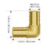 KFFKFF Pipe Accessories, 3/4" Set of 50 Brass Pipe Accessories, Clamp Design Elbow Pipe Link Brass Air Accessories, Robust Plumbing Tube Adapters for Heating/Shower...