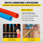 KFFKFF Potable Water Pex Tubing PEX Pipe 2 Rolls of 1/2 Inch X 100 Feet Flexible Water Pipe Tubing