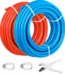 KFFKFF Potable Water Pex Tubing PEX Pipe 2 Rolls of 1/2 Inch X 100 Feet Flexible Water Pipe Tubing