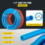 KFFKFF Potable Water Pex Tubing PEX Pipe 2 Rolls of 1/2 Inch X 100 Feet Flexible Water Pipe Tubing