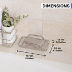 KINCMAX Bathroom Soap Dish & Sponge Holder Stainless Steel Bathroom Organizer, Silver