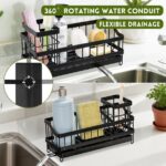 Kitchen Sink Organizer, Sponge Holder, Sink Organizer Rack for Kitchen, Dish Soap Holder