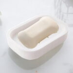 kkbbma under $5 Draining Soap Dishes, Dishwashing Sponge Soap Holder with Water Tray, Keep The Place Dry, Easy to Clean Soap Cases, Suitable for Kitchen, Bathroom, Soap Container