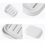 kkbbma under $5 Draining Soap Dishes, Dishwashing Sponge Soap Holder with Water Tray, Keep The Place Dry, Easy to Clean Soap Cases, Suitable for Kitchen, Bathroom, Soap Container