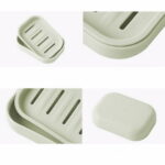 kkbbma under $5 Draining Soap Dishes, Dishwashing Sponge Soap Holder with Water Tray, Keep The Place Dry, Easy to Clean Soap Cases, Suitable for Kitchen, Bathroom, Soap Container