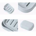 kkbbma under $5 Draining Soap Dishes, Dishwashing Sponge Soap Holder with Water Tray, Keep The Place Dry, Easy to Clean Soap Cases, Suitable for Kitchen, Bathroom, Soap Container