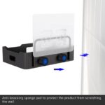 Kvago Soap Dish Shower Stainless Steel Wall Mounted Bar Holder Bathroom with 2 Hooks Black