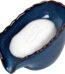 LandHope Soap Dish, Ceramic Leaf Soap Dish, Self Draining Soap Holder for Bathroom, Kitchen (Blue)